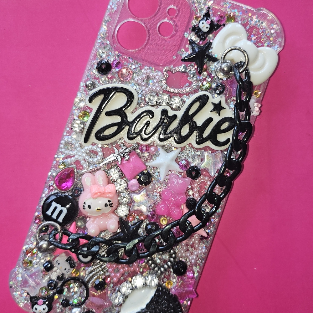 Barbie X Sanrio iphone 12/12 Pro Case Pink and Black